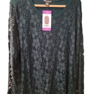 Top XXL Dark Pine NWT Adrianna Papell